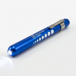Medical Clickable LED Penlight w/Pupil Gauge 